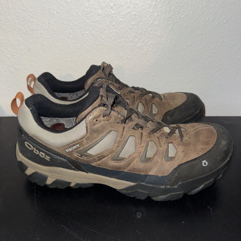 Oboz Sawtooth X Low Brown Leather B-Dry Hiking Trail Shoes Gorpcore Men's 11